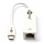 Netwerkadapter USB C naar RJ45 - Goobay (USB 3.1, Max. 5 Gbps, Wit)