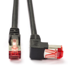Netwerkkabel | Cat6 S/FTP | 0.25 meter (1x Haaks, Zwart)