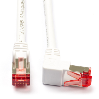 Goobay Netwerkkabel | Cat6 S/FTP | 2 meter (1x Haaks, Wit) 51551 K010608904 - 1