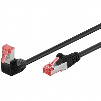Goobay Netwerkkabel | Cat6 S/FTP | 5 meter (1x Haaks, Zwart) 51546 K010608899 - 1