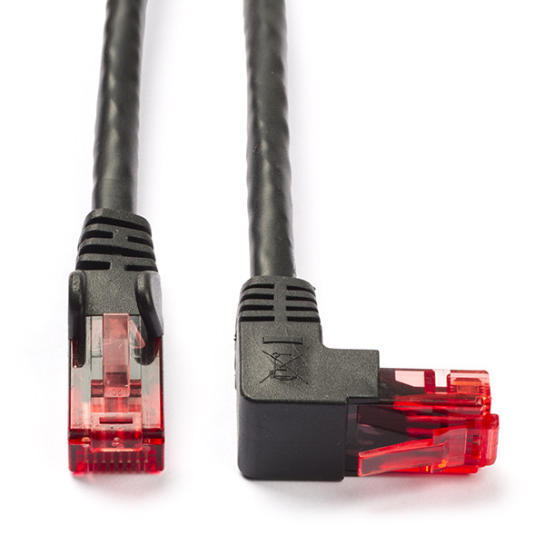 Goobay Netwerkkabel | Cat6 U/UTP | 10 meter (1x Haaks, Zwart) 51519 K010608872 - 1