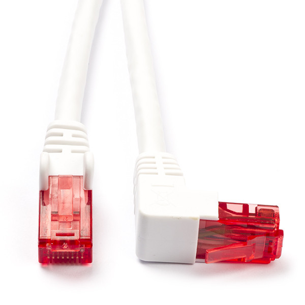 Goobay Netwerkkabel | Cat6 U/UTP | 2 meter (1x Haaks, Wit) 51523 K010608876 - 1