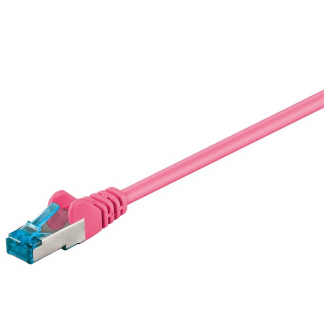 Goobay Netwerkkabel | Cat6a S/FTP | 0.25 meter (Roze) 94143 MK6001.0.25MA K010604992 - 