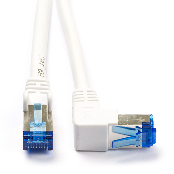 Goobay Netwerkkabel | Cat6a S/FTP | 10 meter (1x Haaks, Wit) 51568 K010608921 - 1