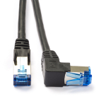 Netwerkkabel | Cat6a S/FTP | 5 meter (1x Haaks, Zwart)