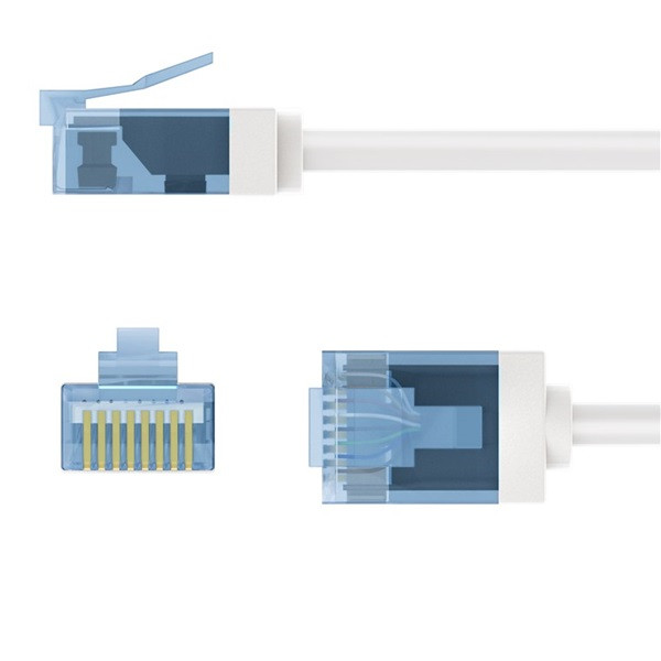 Goobay Netwerkkabel | Cat6a U/UTP | 0.25 meter (100% koper, LSZH, Slimline, Wit) 74284 K060302421 - 3