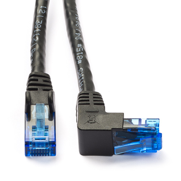 Goobay Netwerkkabel | Cat6a U/UTP | 0.25 meter (1x Haaks, Zwart) 51527 K010608880 - 1