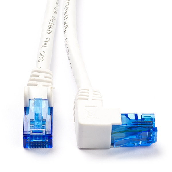 Goobay Netwerkkabel | Cat6a U/UTP | 0.5 meter (1x Haaks, Wit) 51535 K010608888 - 1