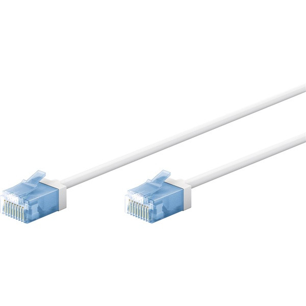 Goobay Netwerkkabel | Cat6a U/UTP | 5 meter (100% koper, LSZH, Slimline, Wit) 74299 K060302426 - 1