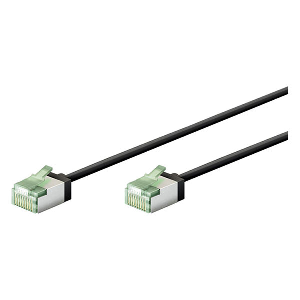 Goobay Netwerkkabel | Cat8 U/FTP | 0.15 meter (100% koper, LSZH, Slimline, Zwart) 74350 K060302437 - 1