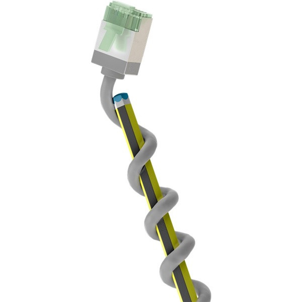 Goobay Netwerkkabel | Cat8 U/FTP | 0.5 meter (100% koper, LSZH, Slimline, Grijs) 74345 K060302432 - 2