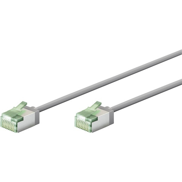 Goobay Netwerkkabel | Cat8 U/FTP | 2 meter (100% koper, LSZH, Slimline, Grijs) 74347 K060302434 - 1