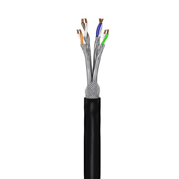 Goobay Netwerkkabel voor buiten | Cat7 S/FTP | 100 meter (Stugge kern, 100% koper, PE) 52768 K010604971 - 1