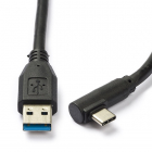Goobay OnePlus oplaadkabel | USB A ↔ USB C | 1.5 meter (USB 3.0, 15W, 5 Gbps, 100% koper, Haaks, Zwart) 66502 F010214065 - 1