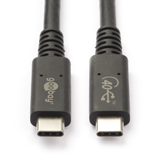 Goobay Oppo oplaadkabel | USB C ↔ USB C 4 | 1 meter (40 Gbps, 100% koper, Power Delivery, 100 W, Thunderbolt 3) 60200 O010214281 - 