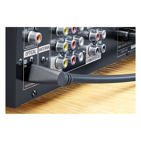 Goobay Optische kabel | M ↔ M | Toslink | Goobay | 2 meter (Haakse connector, draaibaar) 41595 K010411198 - 2