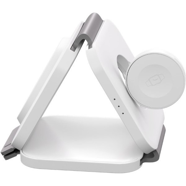 Goobay Opvouwbare draadloze oplader | Goobay | 3-in-1 (Qi,15W, Wit) 65312 K180107326 - 2