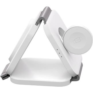 Goobay Opvouwbare draadloze oplader | Goobay | 3-in-1 (Qi,15W, Wit) 65312 K180107326 - 2