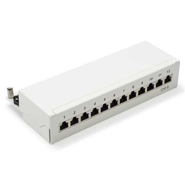 Goobay Patchpaneel | Cat6 S/FTP | 12 poorten (Desktop, Wit) 62070 K090603064 - 1