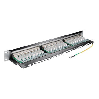 Goobay Patchpaneel | Cat6 S/FTP | 19 inch (24-poorts, 1U, Horizontaal) 93048 K090603072 - 4