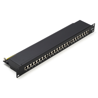 Goobay Patchpaneel | Cat6a S/FTP | 19 inch (24-poorts, 1U, Horizontaal) 90854 K090603073 - 1