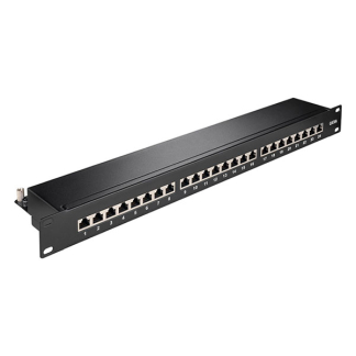 Goobay Patchpaneel | Cat6a S/FTP | 19 inch (24-poorts, 1U, Horizontaal) 90854 K090603073 - 2
