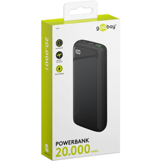 Goobay Powerbank | Goobay | 20.000 mAh (1x USB C, 2x USB A, 22.5W, Power Delivery) 53939 K170108367 - 4