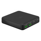 Goobay Powerbank | Goobay | 4 poorten (65W, GaN, 4 poorten, 2x USB C, 2x USB A, Power Delivery, Zwart) 65813 K170108393 - 1