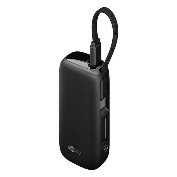 Goobay Powerbank | Goobay | 5000 mAh (Ingebouwde kabel, 1x USB C, 1x USB A, 20W) 76250 K010605493 - 1