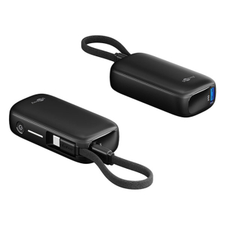 Goobay Powerbank | Goobay | 5000 mAh (Ingebouwde kabel, 1x USB C, 1x USB A, 20W) 76250 K010605493 - 2
