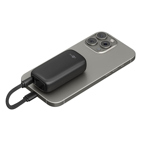 Goobay Powerbank | Goobay | 5000 mAh (Ingebouwde kabel, 1x USB C, 1x USB A, 20W) 76250 K010605493 - 4