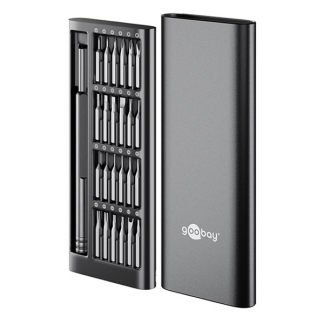 Goobay Precisie schroevendraaierset | Goobay Tools | 25-delig (Opbergkoffer) 77836 K180108136 - 1