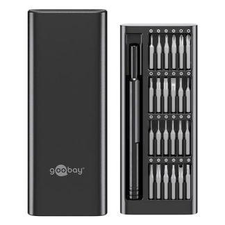 Goobay Precisie schroevendraaierset | Goobay Tools | 25-delig (Opbergkoffer) 77836 K180108136 - 2