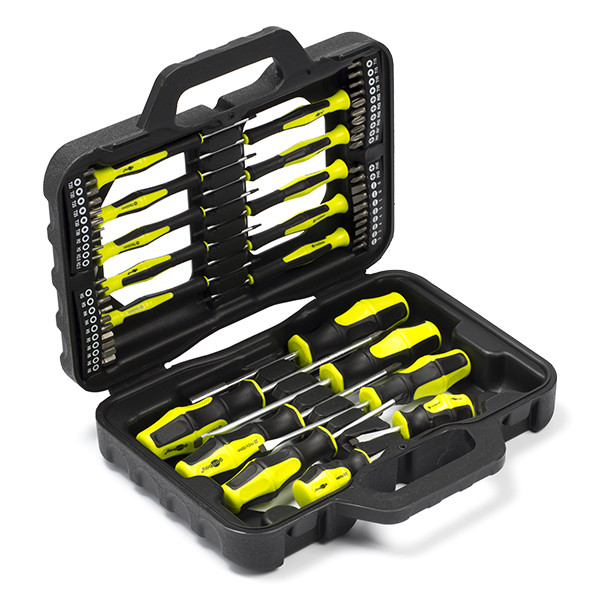 Goobay Precisie schroevendraaierset | Goobay Tools | 58-delig (Opbergkoffer, Antisliphandvat) 74005 K180106785 - 1