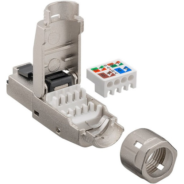 Goobay RJ45 connector | Cat8 STP (Voor stugge en soepele kern, Field plug) 61130 K010605354 - 3