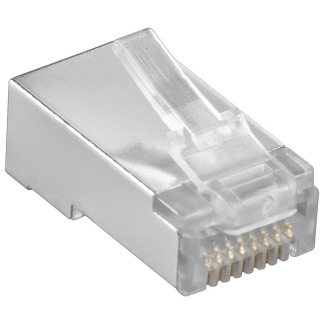 Goobay RJ45 connector Cat5e | S/FTP (Voor soepele kern, 10 stuks) 15016 K060302378 - 1