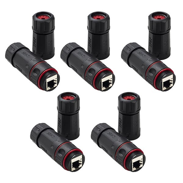 Goobay RJ45 koppelstuk voor buiten | Goobay | 5 stuks (Cat6 S/FTP)  V010605192 - 1