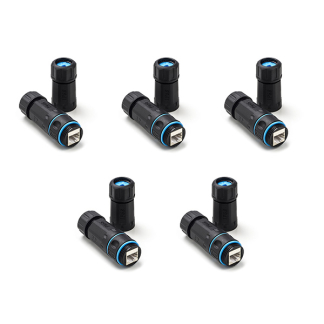 RJ45 koppelstuk voor buiten | Goobay | Cat6a S/FTP | 5 stuks (IP68)