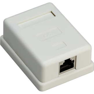 Goobay RJ45 wandcontactdoos | FTP (RJ45, Cat6, Horizontaal, Opbouw) 77634 K170108347 - 1