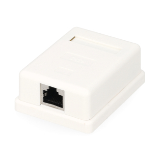 Goobay RJ45 wandcontactdoos | FTP (RJ45, Cat6, Horizontaal, Opbouw) 77634 K170108347 - 1