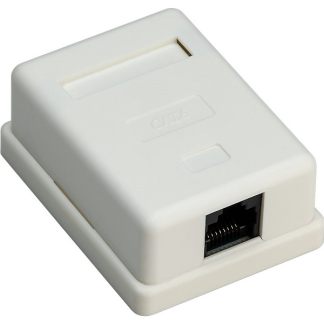 Goobay RJ45 wandcontactdoos | UTP (RJ45, Cat6, Horizontaal, Opbouw) 77632 K170108349 - 1