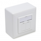 Goobay RJ45 wandcontactdoos - FTP (2 x RJ45, Cat6a, Horizontaal, Inbouw/Opbouw) 110926 68572 OKS-76314 TTD17 K101302010 Goobay RJ45 wandcontactdoos - FTP (2 x RJ45, Cat6a, Horizontaal, Inbouw/Opbouw) 110926 68572 OKS-76314 TTD17 K101302010