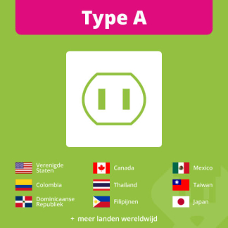 Goobay Reisstekker | Goobay | Europa naar Japan (Ongeaard, Type C → Type A, Wit) 45345 D050801097 - 2