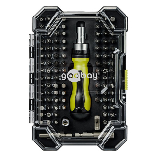 Goobay Schroevendraaierset | Goobay Tools | 100-delig (Opbergkoffer, Antisliphandvat) 77844 K180108142 - 1