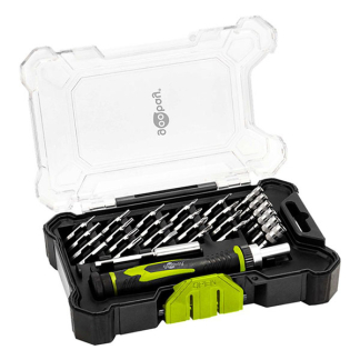Goobay Schroevendraaierset | Goobay Tools | 26-delig (Opbergkoffer, Antisliphandvat) 77840 K180108138 - 2