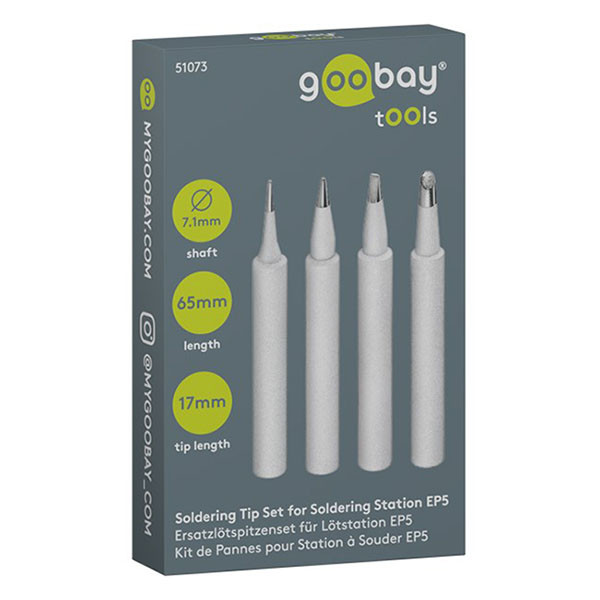 Goobay Soldeerpuntenset | Goobay | 4-delig (0.5/0.8/2.7/3 mm, Ø 7.1 mm) 51073 K100908059 - 3