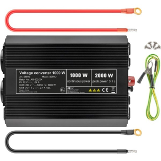 Goobay Spanningsomvormer | Goobay | 1000W (12 V DC – 230 V AC, Gemodificeerd, Dubbel stopcontact, USB A) 58890 K050801080 - 5