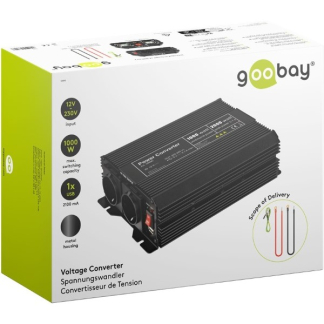 Goobay Spanningsomvormer | Goobay | 1000W (12 V DC – 230 V AC, Gemodificeerd, Dubbel stopcontact, USB A) 58890 K050801080 - 6