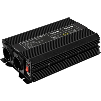 Goobay Spanningsomvormer | Goobay | 1500W  (12 V DC – 230 V AC, Gemodificeerd, Dubbel stopcontact, USB A) 58884 K050801081 - 1