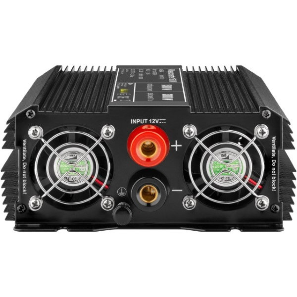 Goobay Spanningsomvormer | Goobay | 1500W  (12 V DC – 230 V AC, Gemodificeerd, Dubbel stopcontact, USB A) 58884 K050801081 - 3